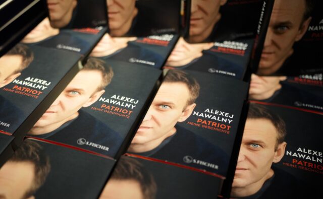 Alexei Navalny speaks from the…